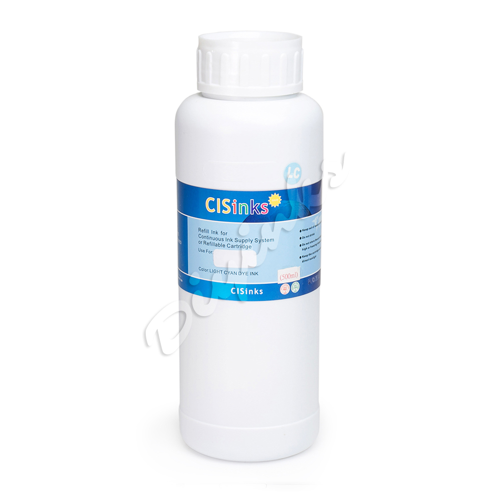 500ML LIGHT CYAN Refill INK Non-OEM HP 02 C5175 C5180 C5183 C5188 C5190 C615