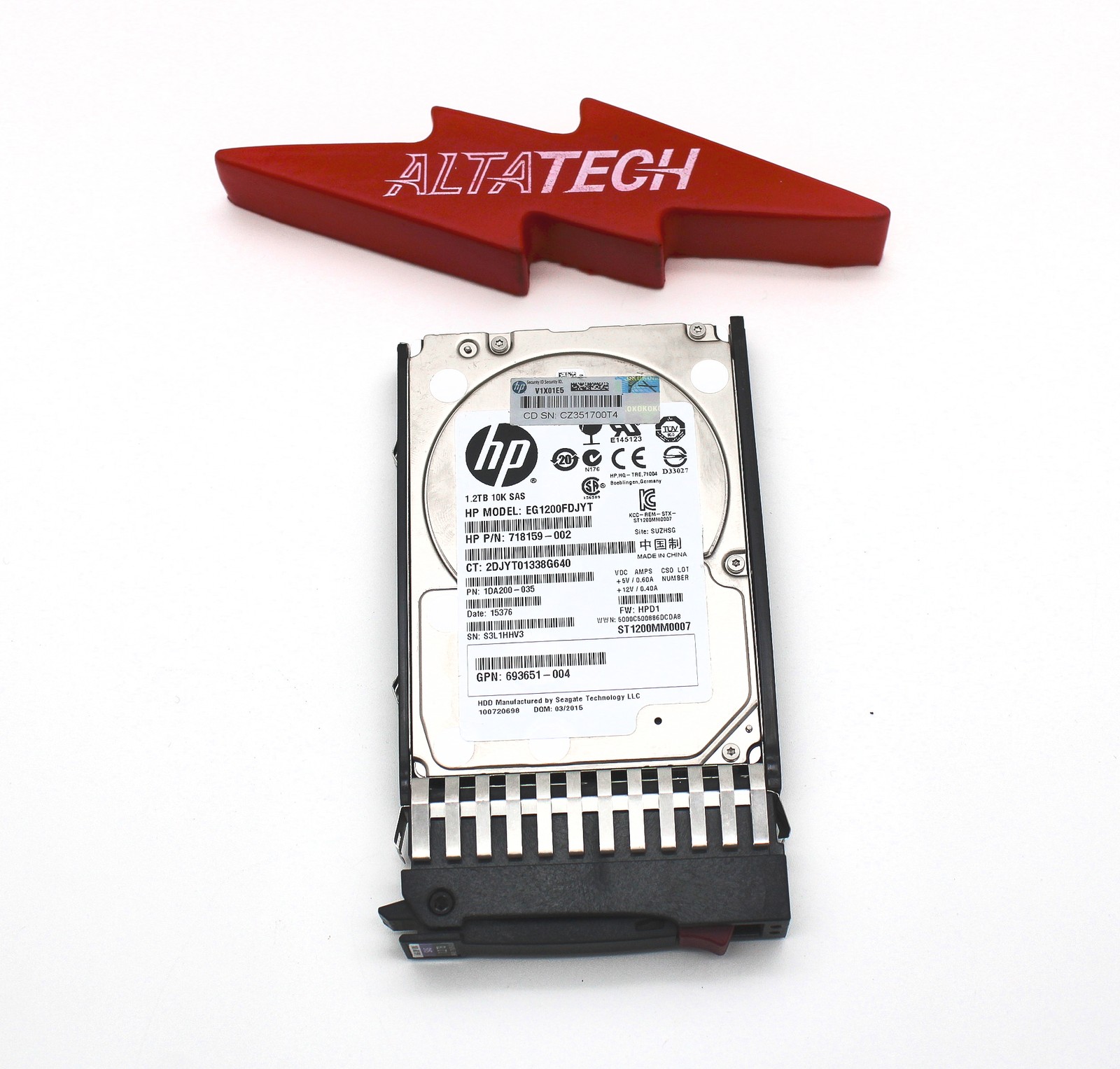 HP 718291-001 1.2TB 6G 10K SFF 2.5 SAS HDD Hard Disc Drive