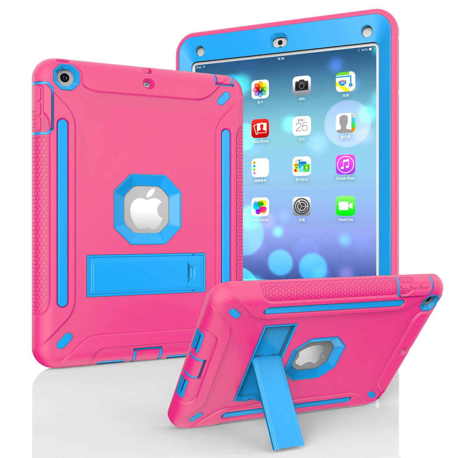 Shockproof Rubber Heavy Duty Case Stand Cover For iPad 9th/8th/7th/6th/5th/Air 2
