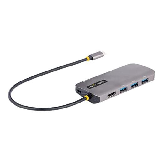 StarTech 6-in-1 USB-C Hub, 4K HDMI HDR10, 3X USB-A 5Gbps, GbE, 100W 6-IN-1