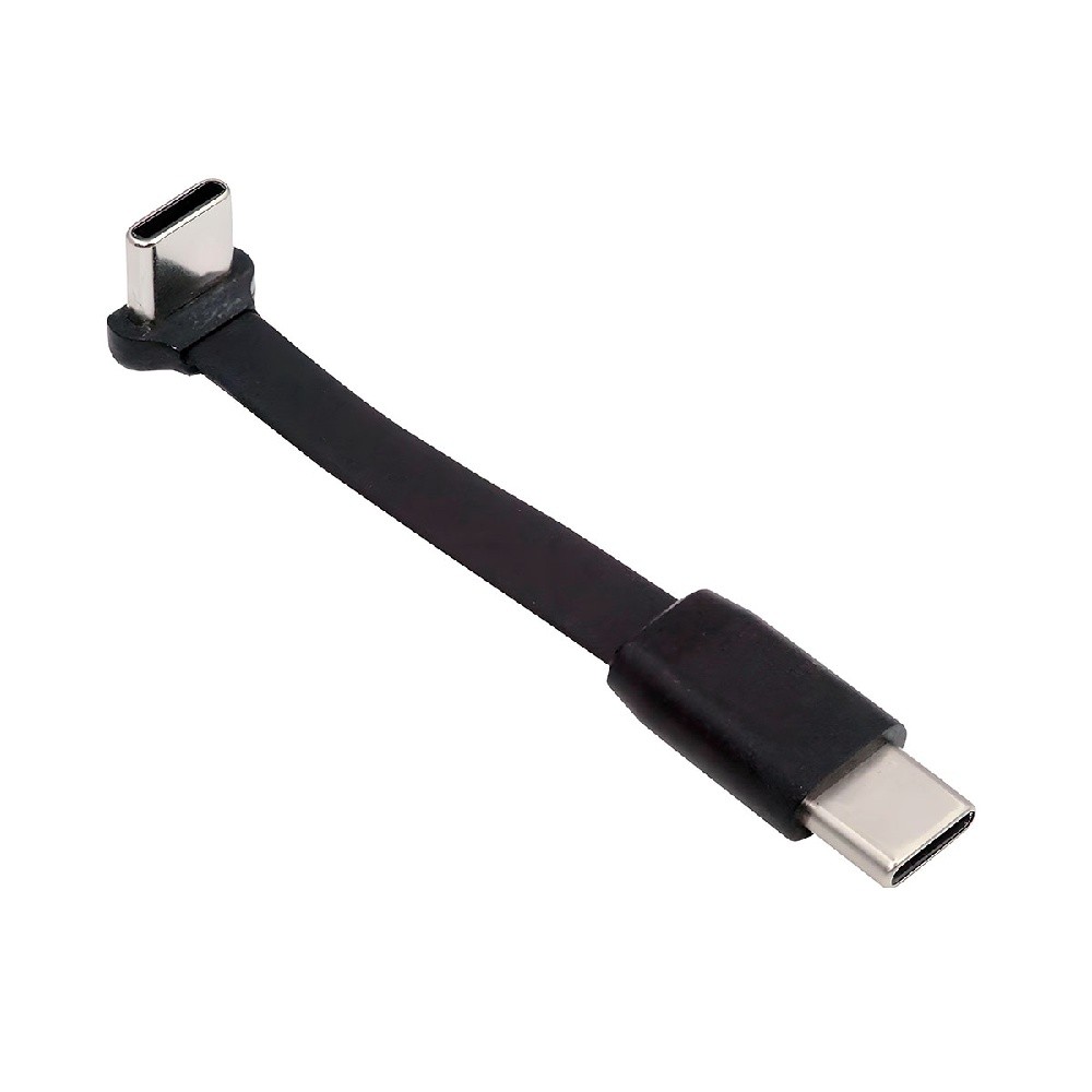 Angled Ultra Slim Flat USB-C Type-C Male to Female Extension Power USB2.0 Cable