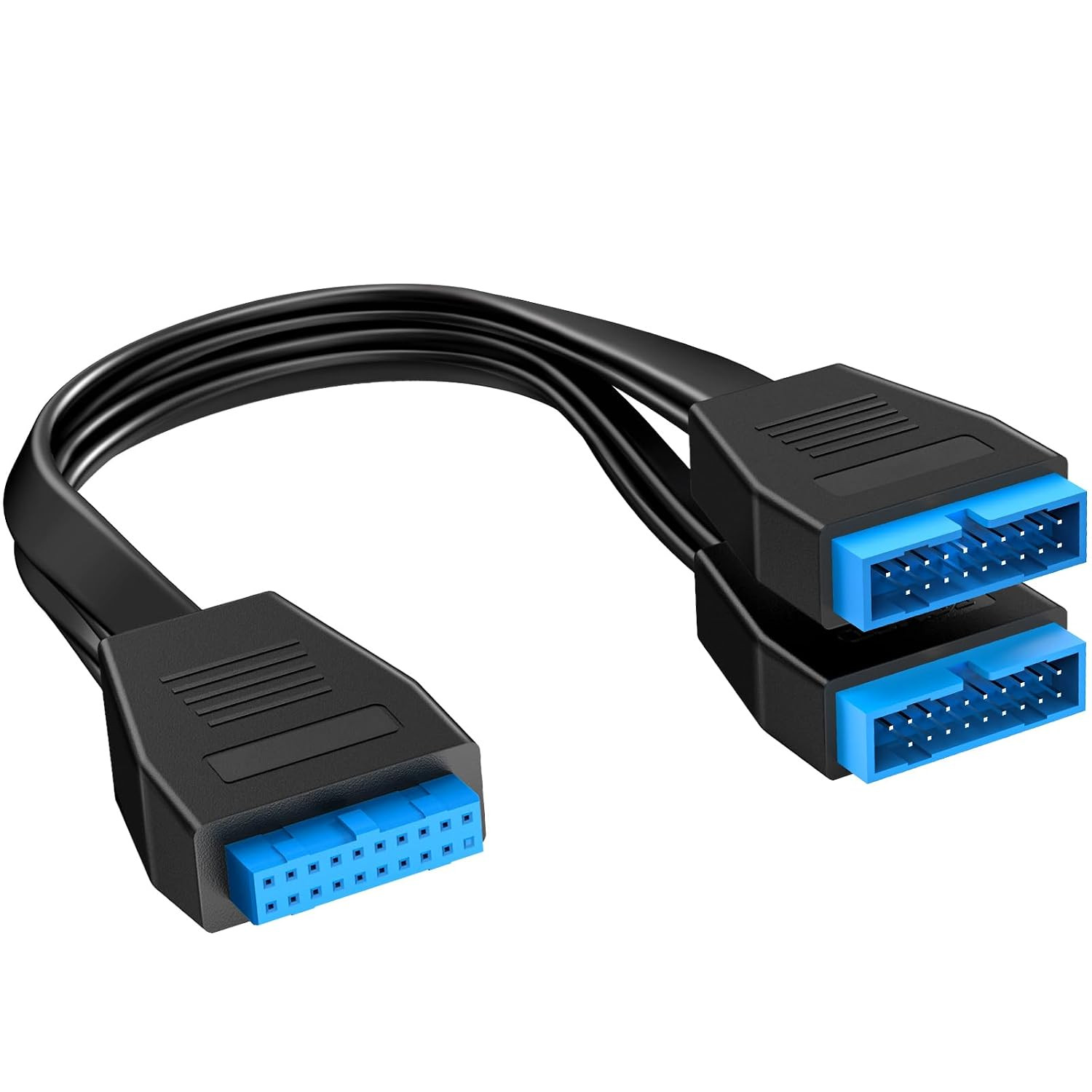 USB 3.0 Motherboard Header Splitter, 19/20 Pin 1 to 2 Y Extension Cables