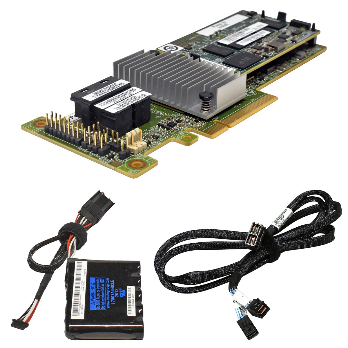 IBM ServeRAID M5210 12G RAID Controller 46C9111 +SAS Cable +Cache +BBU