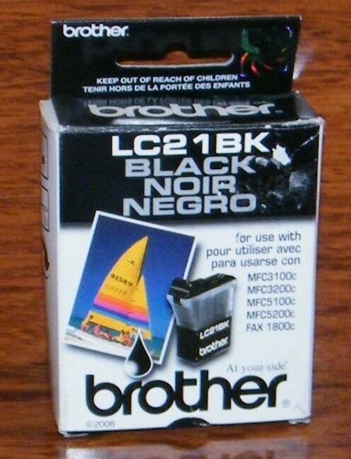 Brother (LC21BK) Black Ink Cartridge MFC Sealed In Box *EXPIRED* NOS
