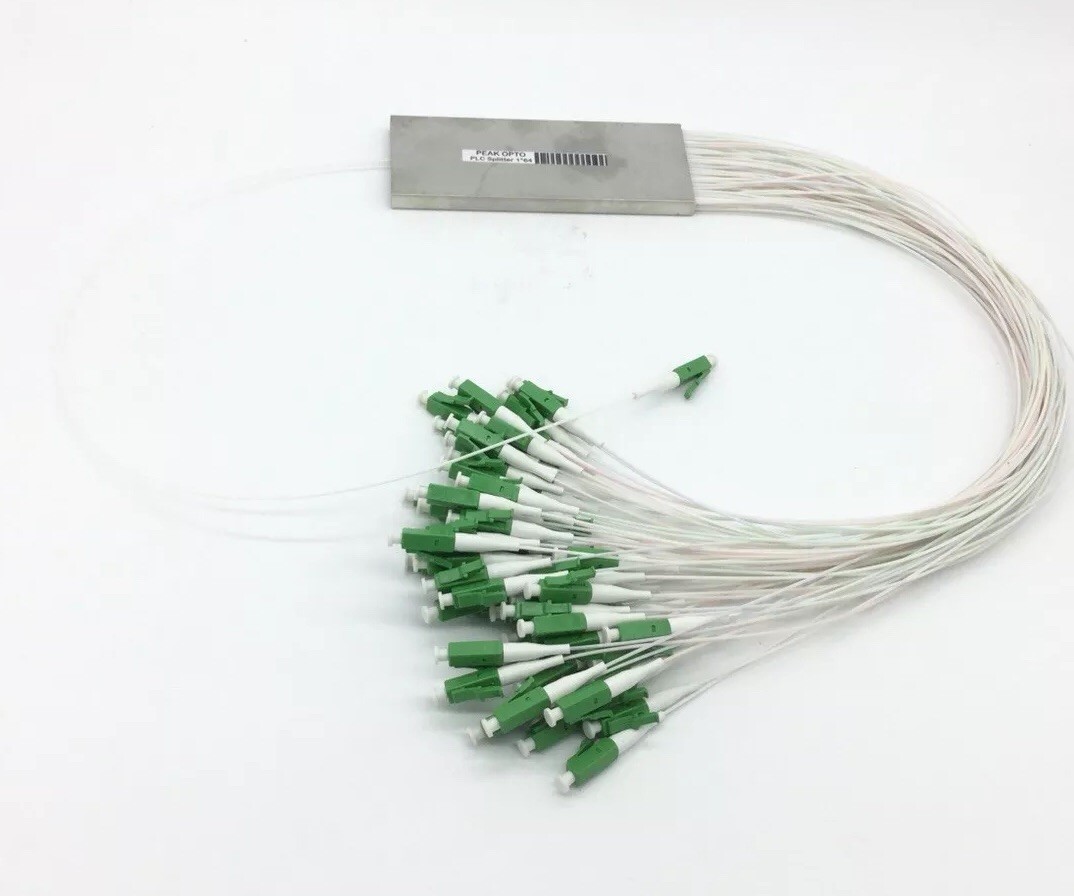 1x64 PLC Optical splitter, mini pipe-type optical splitter LC/APC, LC-APC