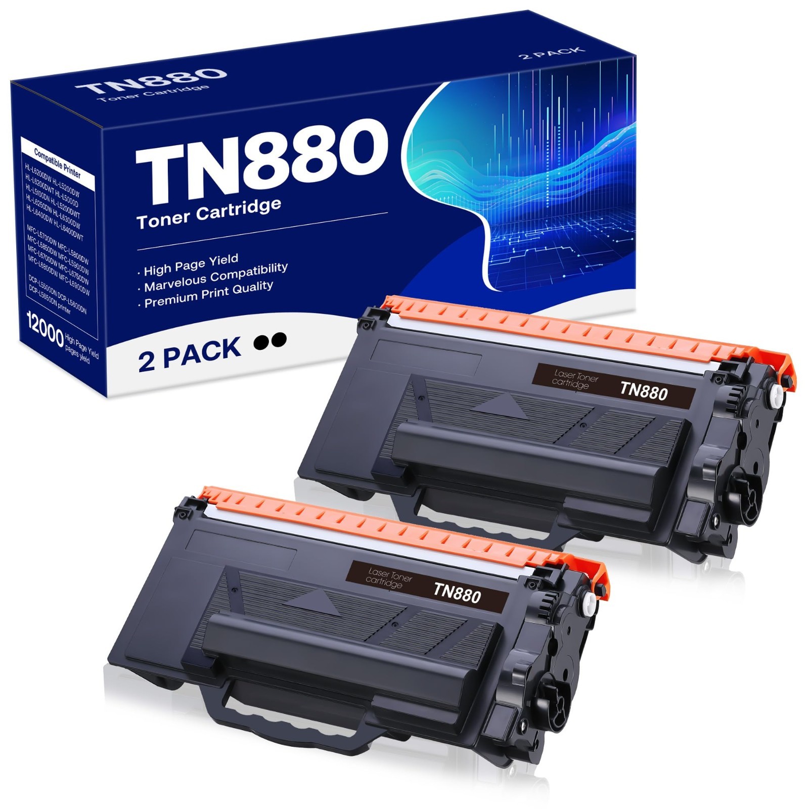 WEAREC TN880 Toner Cartridge Compatible for Brother TN 880 TN850 TN820