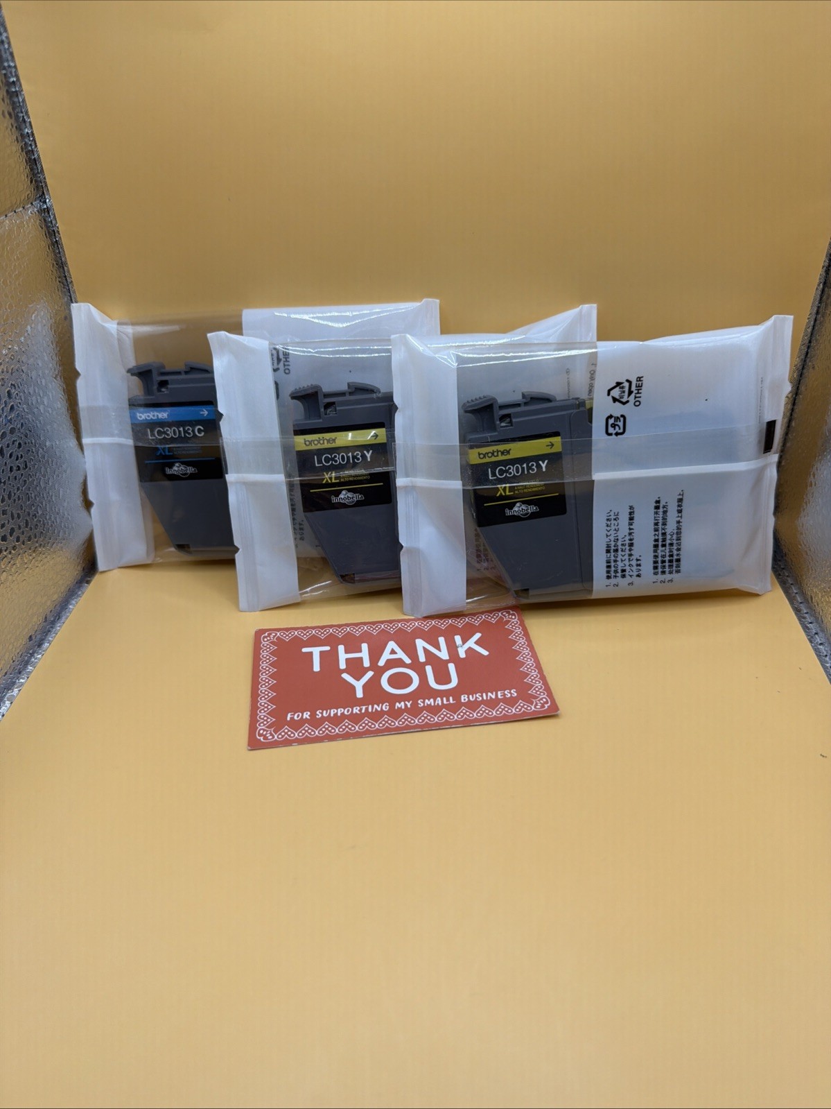 Genuine Brother LC3013C & (2) LC3013Y XL