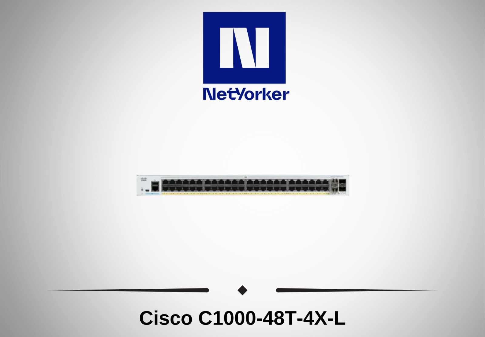 Cisco C1000 C1000-48T-4X-L 48x 10/100/1000 RJ45, 4x SFP+ Ports Ethernet Switch