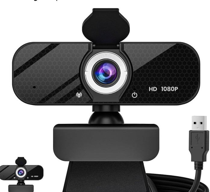 1080p HD Webcam w/ Built-In Noise - Cancelling Microphone