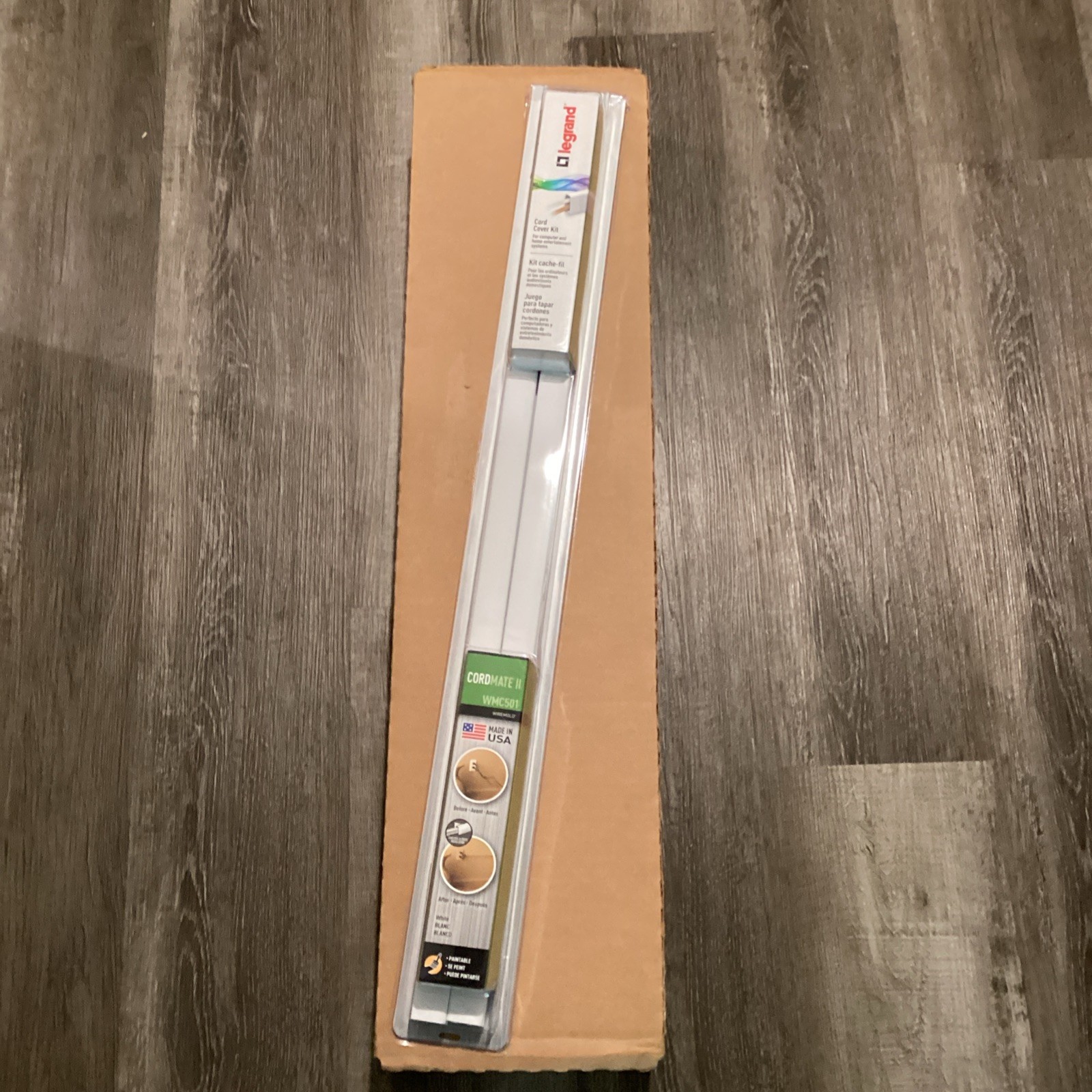 Legrand WMC501 CordMate II Cord Cover Kit 4 pcs 30”x 1” (BOX OF 3)