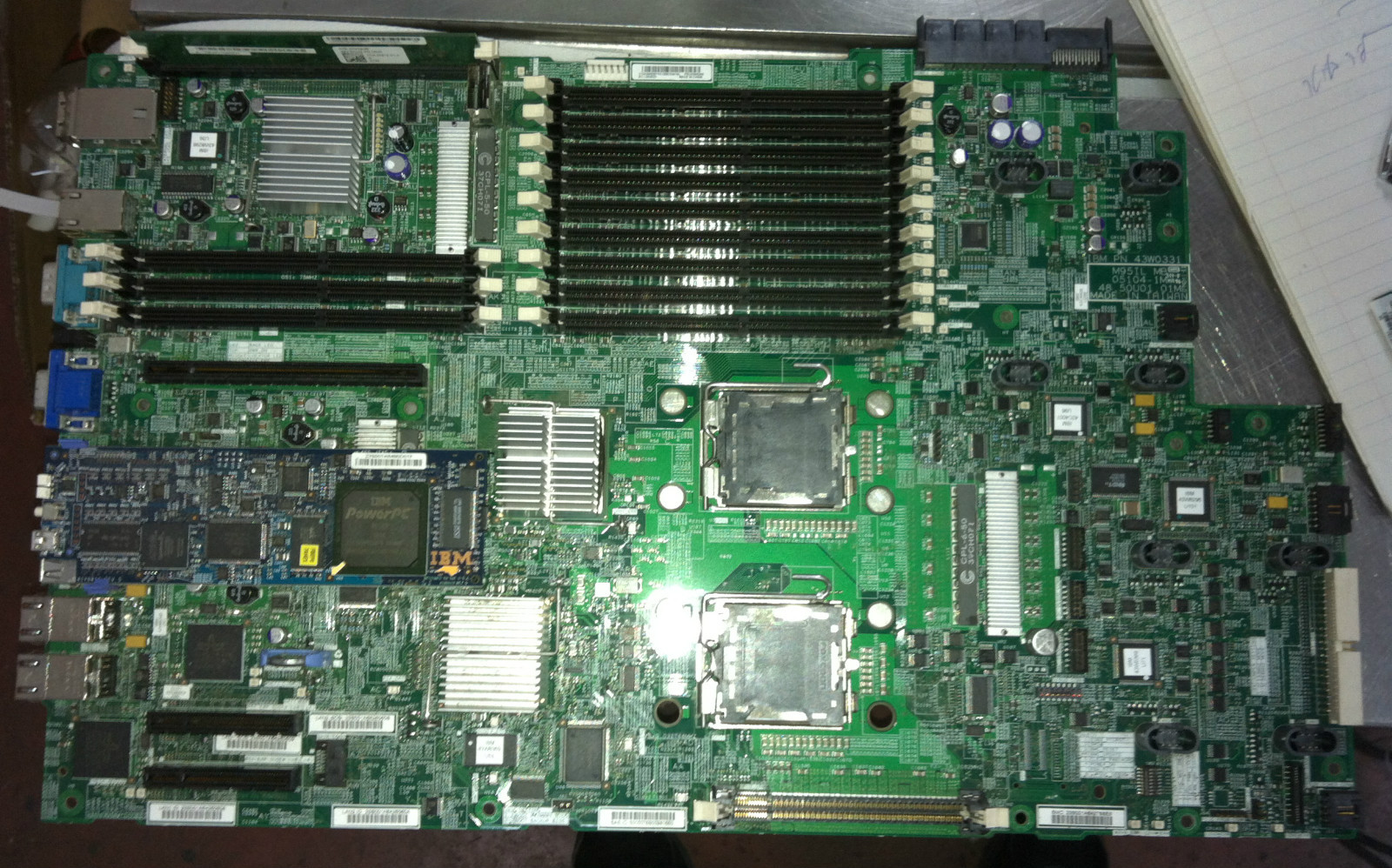IBM 46M7131 46M7130 xSeries x3650 System Board w/25R8076 ATB-205/32MB & 44T1410