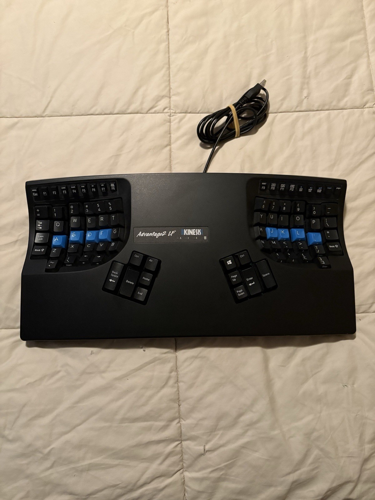 Kinesis Advantage2 LFQ KB600LFQ Ergonomic Mechanical Keyboard Black Super Clean