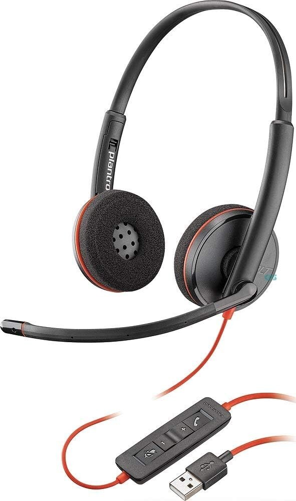 Plantronics Blackwire 3220 USB Over-the-Ear Headset - Black
