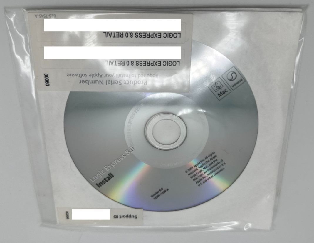 Apple Logic Express 8.0 Retail Install Disc w/ Serial Card New SealedUninstalled