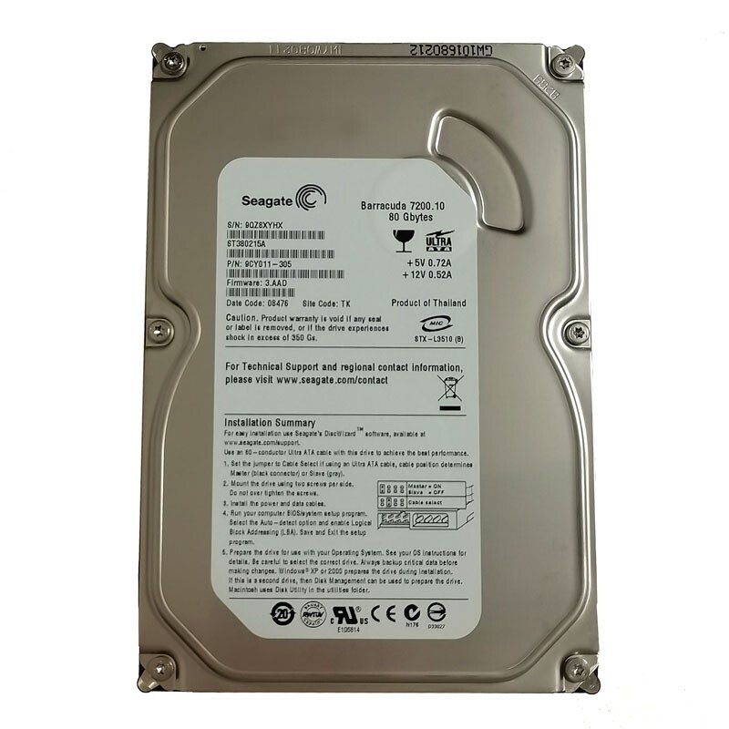 FOR Seagate 80GB ST380215A 7200RPM PATA IDE 3.5" Internal Hard Disk Drive