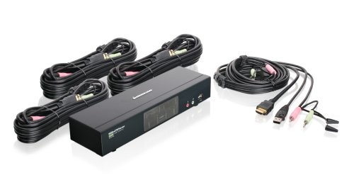IOGEAR MiniView 4-Port HDMI Multimedia KVM Switch with Audio (GCS1794)