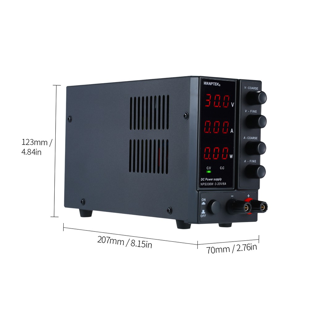 1-wanptek NPS306W 0-30V 0-6A Switching DC Power Supply 3 Digits Display LED High