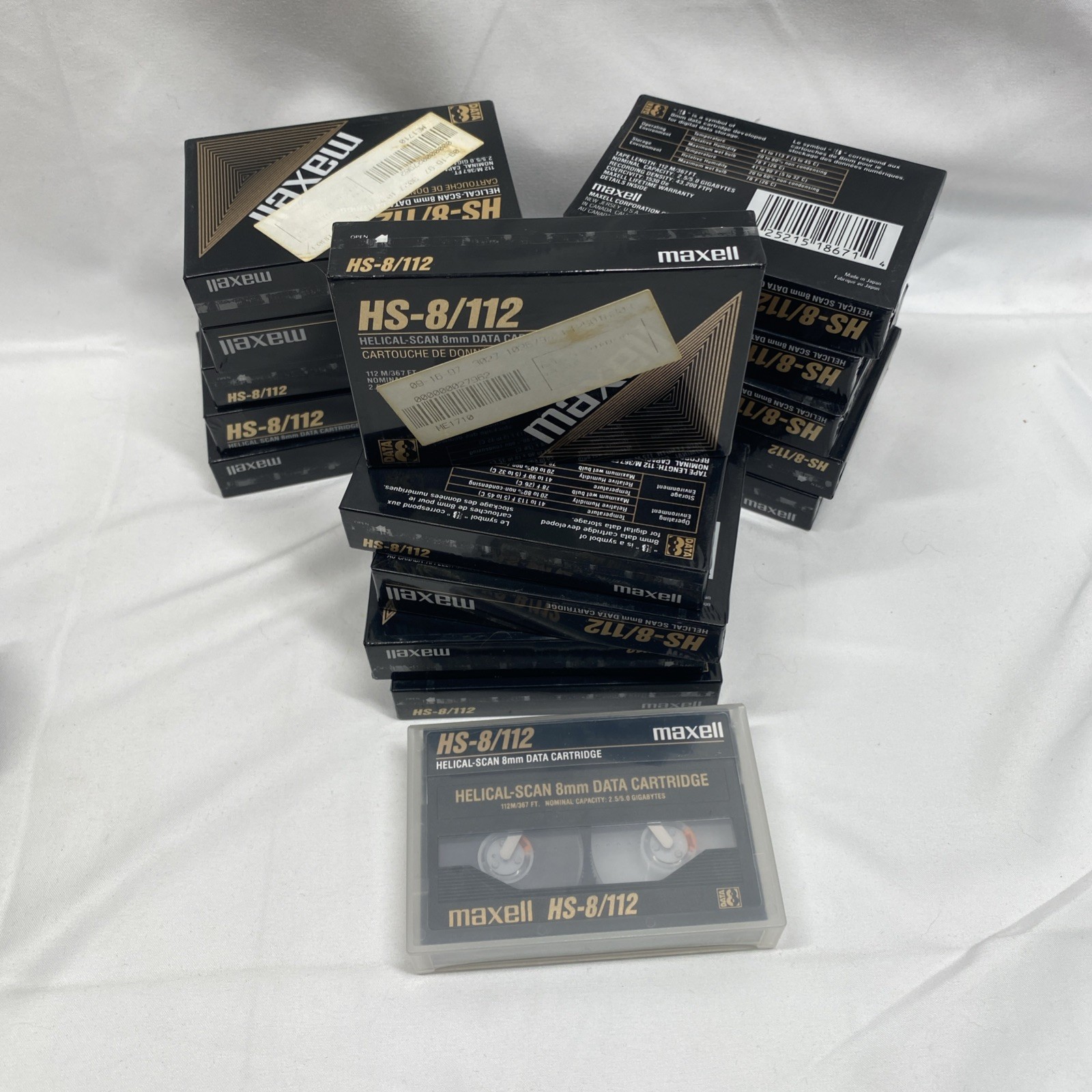 Lot of 15 Maxell Data Cartridges HS-8/112 New Sealed
