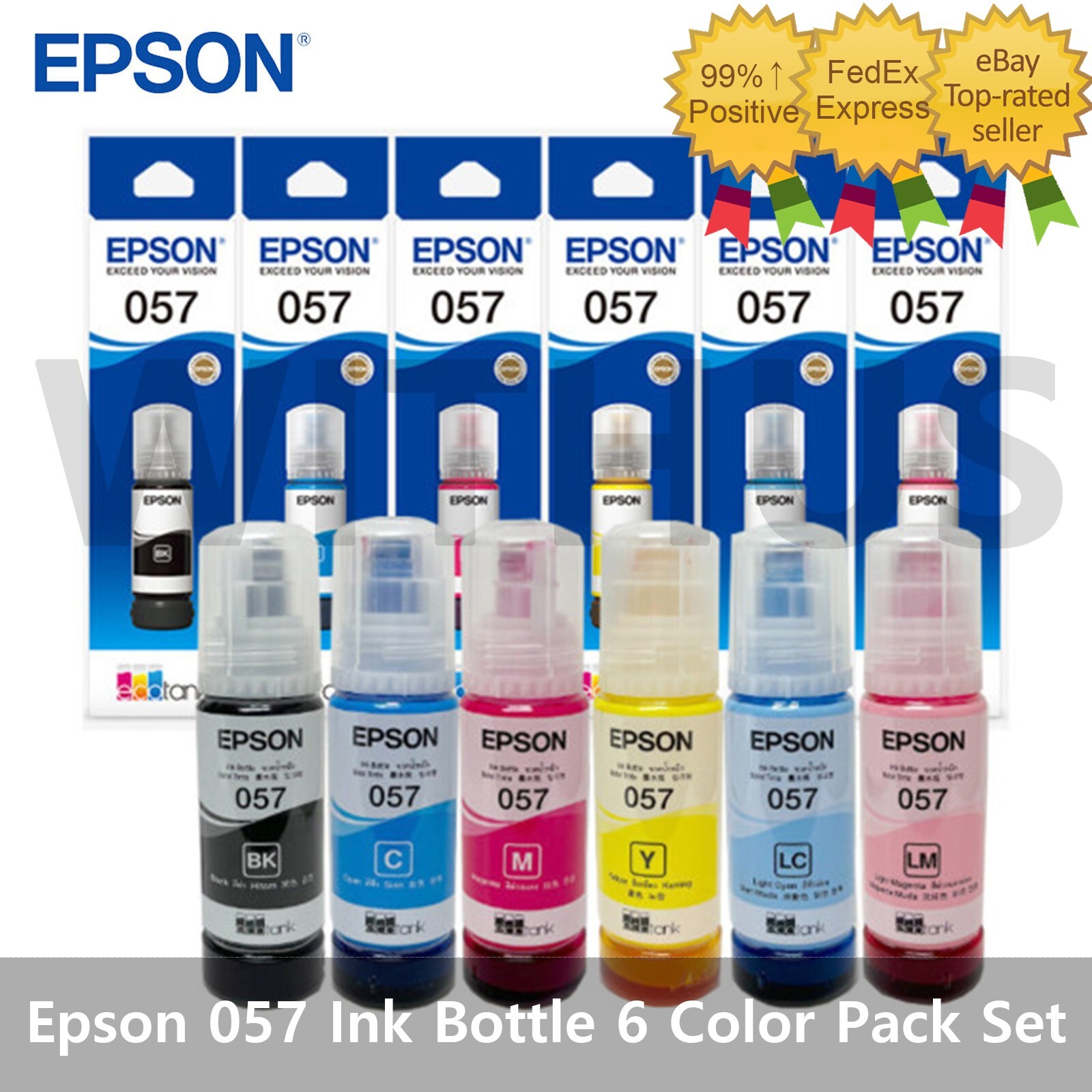 EPSON 057 Ink Bottle 6 Color Pack Set for L8050 L18050 Genuine Fedex 2~3days=