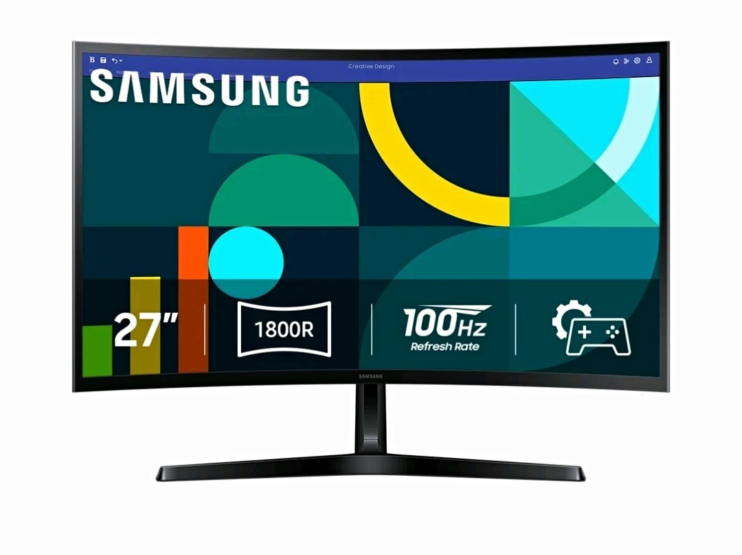 Samsung 27" Essential S3 (S36GD) FHD 100Hz Curved Monitor - LS27D36DGANXZA