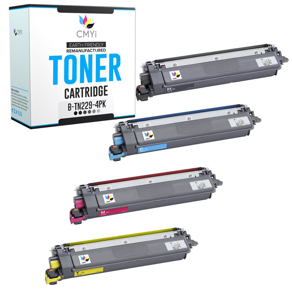 4PK Compatible CMYi TN229 Toner Cartridges fits Brother HL-L3280CDW MFC-L3780CDW