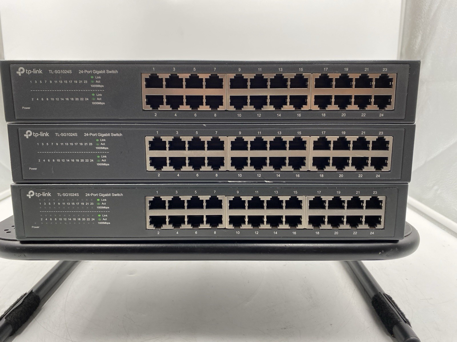 Lot of 3 TP-Link TL-SG1024S 24-Port Gigabit Switch 10/100/1000Mbps