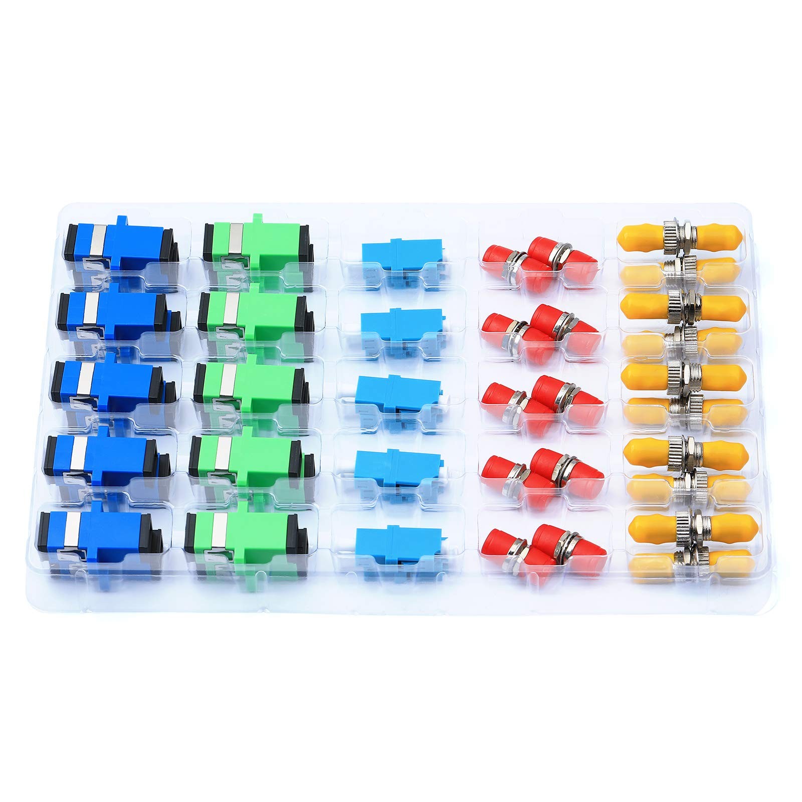 50Pcs/ Lots Fiber Optic Coupler Kit with SC/UPC,SC/APC,FC,LC,ST Five Types of...