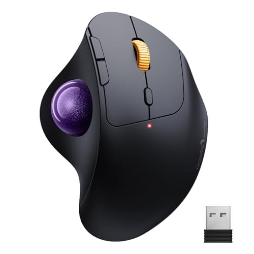 ProtoArc EM04 Trackball Mouse Silent Wireless Bluetooth/2.4GHz Simultaneous