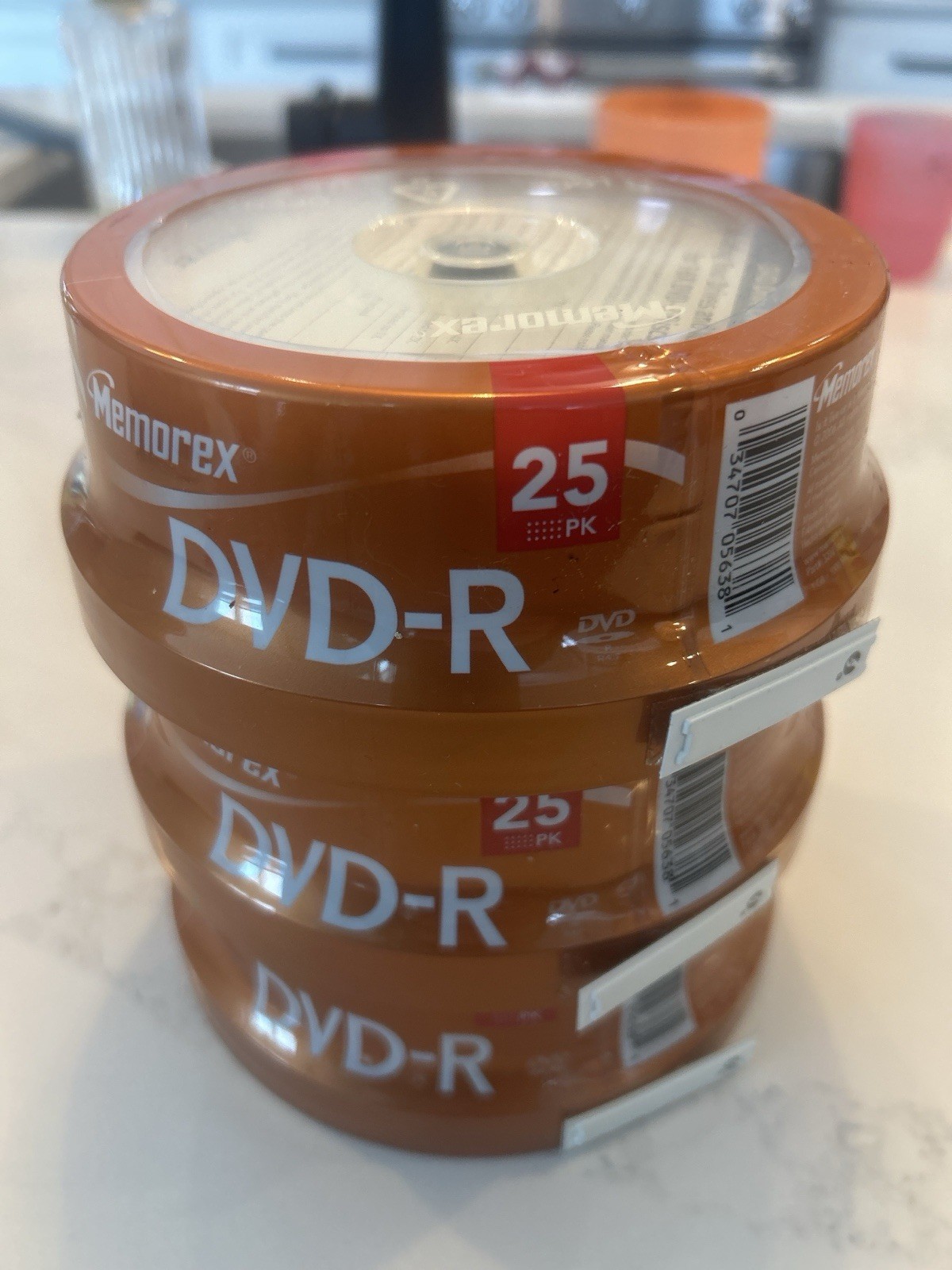 Lot of 3 Memorex DVD-R 25 Pack 4.7GB 16x Blank Discs 75 Total New Sealed