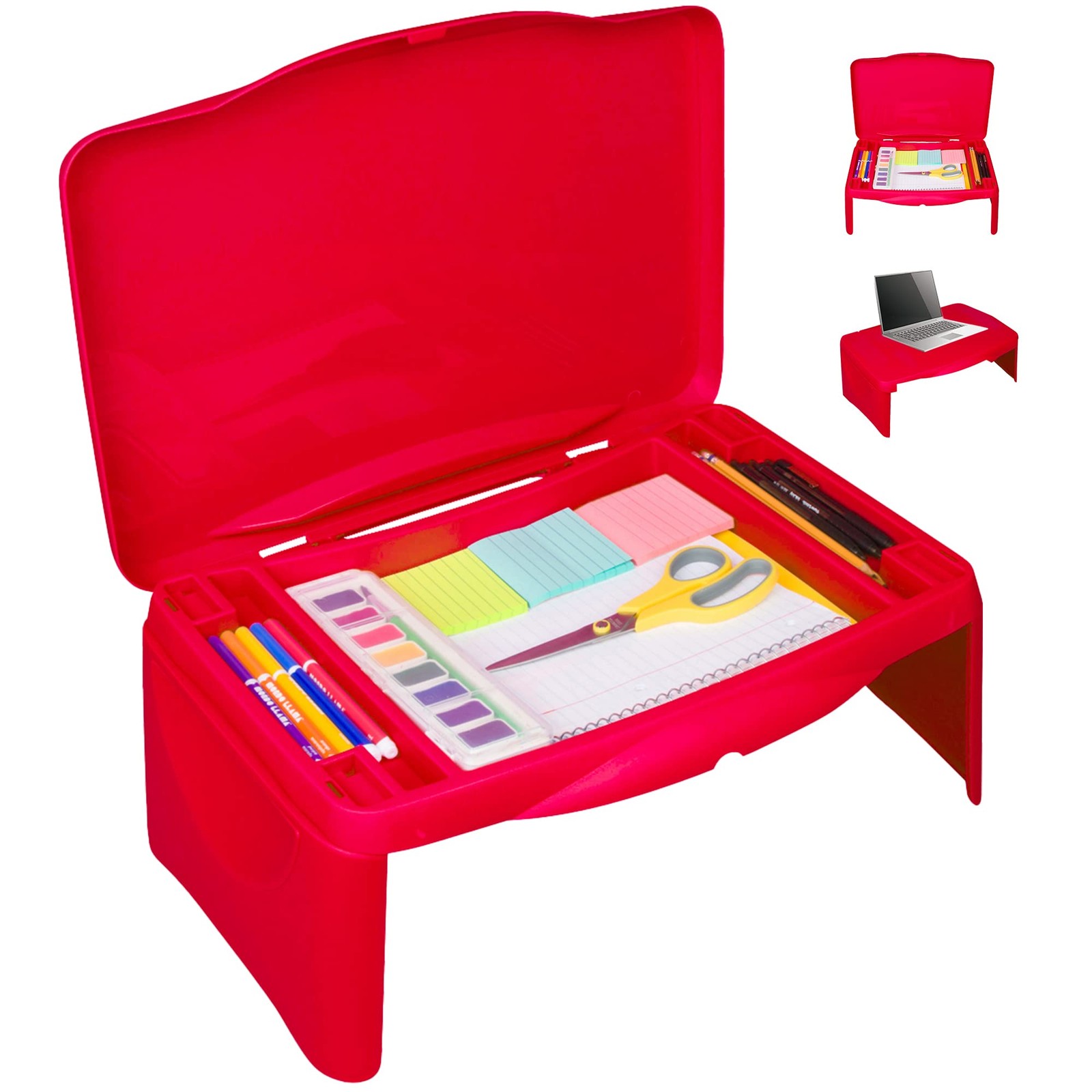 GENERIC AEROLIFE FOLDING LAP DESK FOLDABLE TABLE FOR WORK STUDY GAMING RED