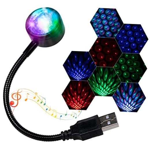 LuxLumin Car Roof Lights, USB Star Projector Night Light, Adjustable 1 Pack