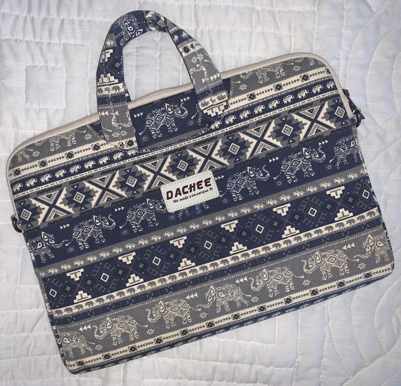16”x12”x2” DACHEE Aztec Elephant Laptop Bag 30”-53” Shoulder/Crossbody Strap