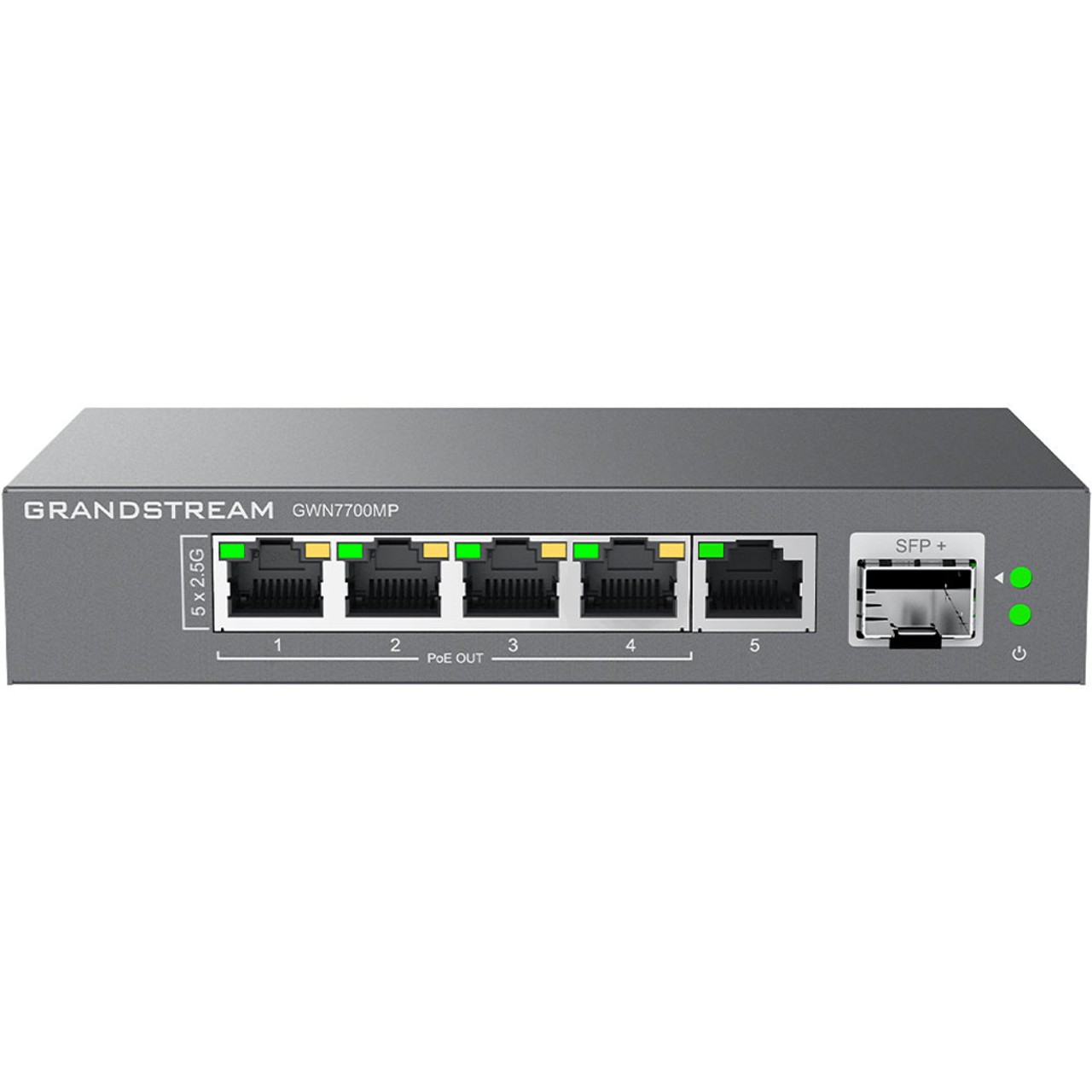 Grandstream GS-GWN7700MP 5-Port Unmanaged 2.5G Multi-Gigabit PoE Switch