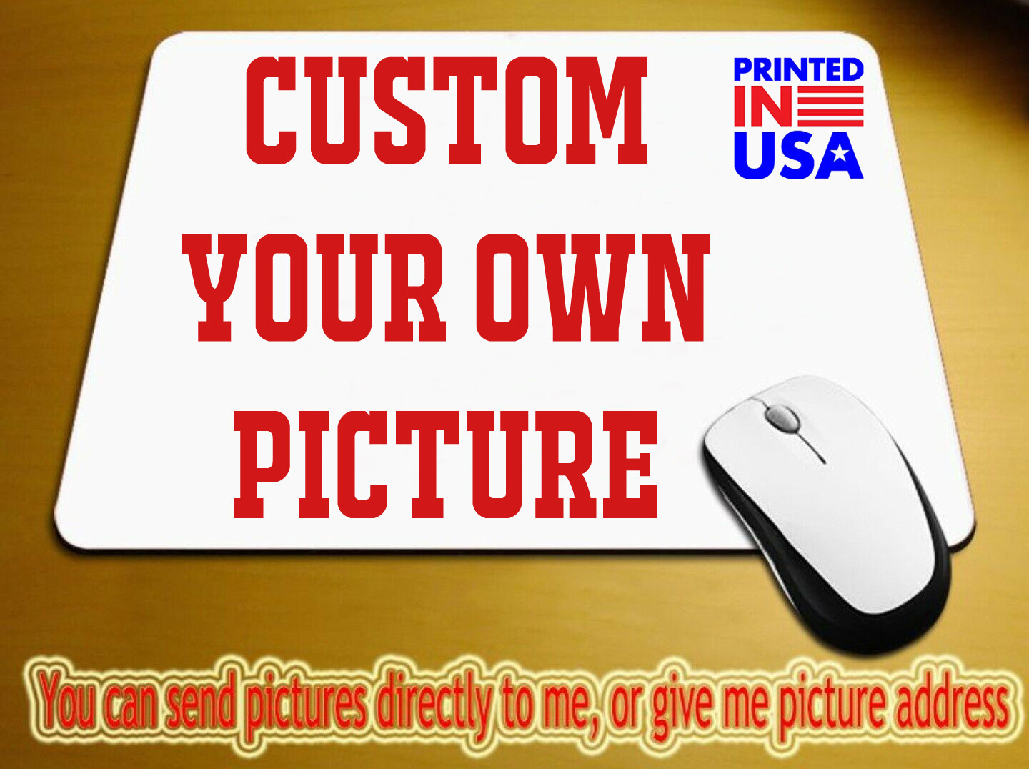 Custom printed mouse pad Photo  logo design Image or text  personalized mousepad