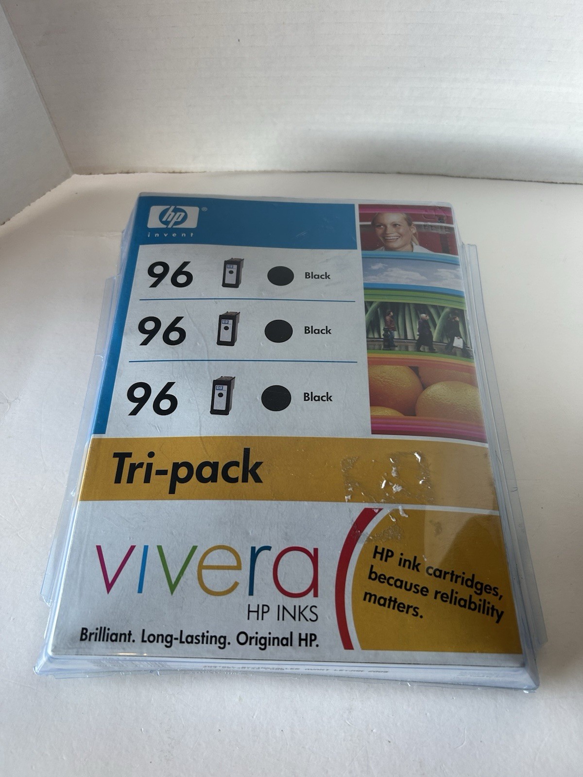 Genuine HP 96 Black Tri Pack Ink Cartridges NOS Sealed Expired 2009 #817699