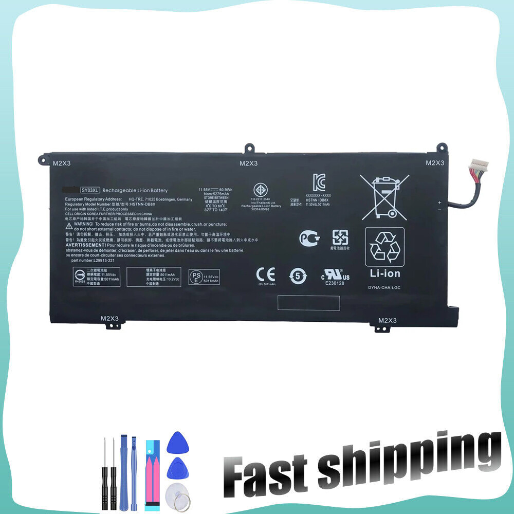 New SY03XL 60.9Wh Battery for HP Chromebook X360 14-DA0021NR HSTNN-DB8X