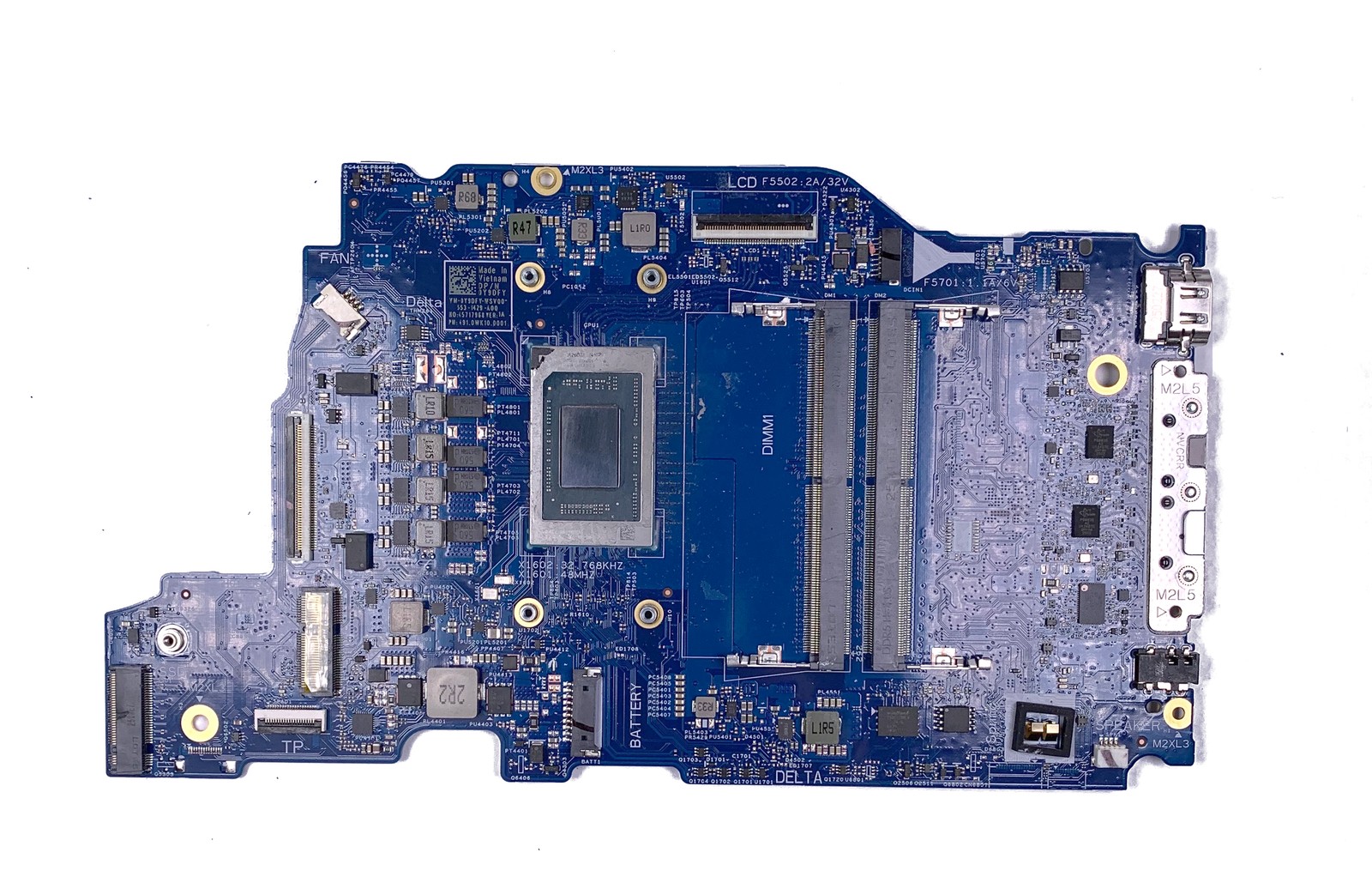 Components Dell Y9DFY Pro 16 PC16255 / 14 PC14255 Laptop Motherboard - AMD Ryzen