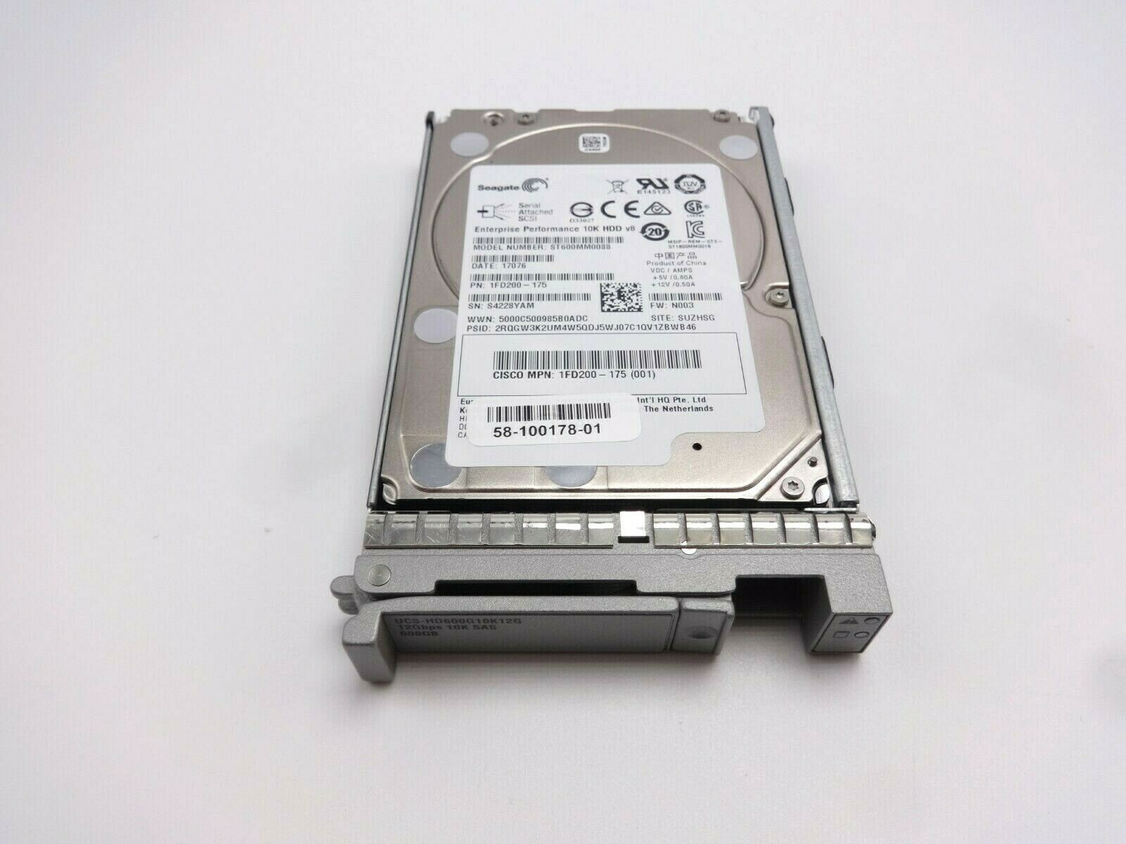 Cisco UCS-HD600G10K12G 600GB 10K 12G 2.5" SAS Hard Drive