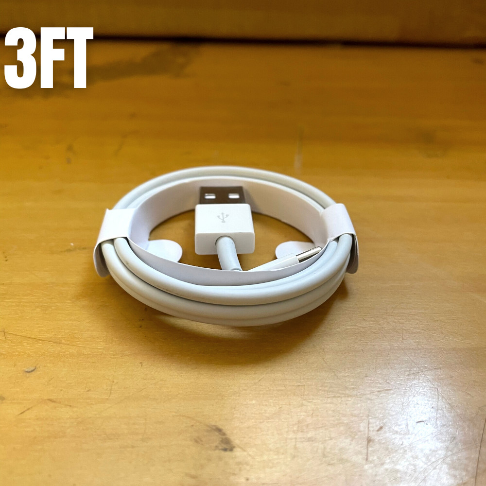 6 Pack 3/6Ft USB Fast Charger Cable Lot For Apple 12 11 XR 8 iPad Charging Cord