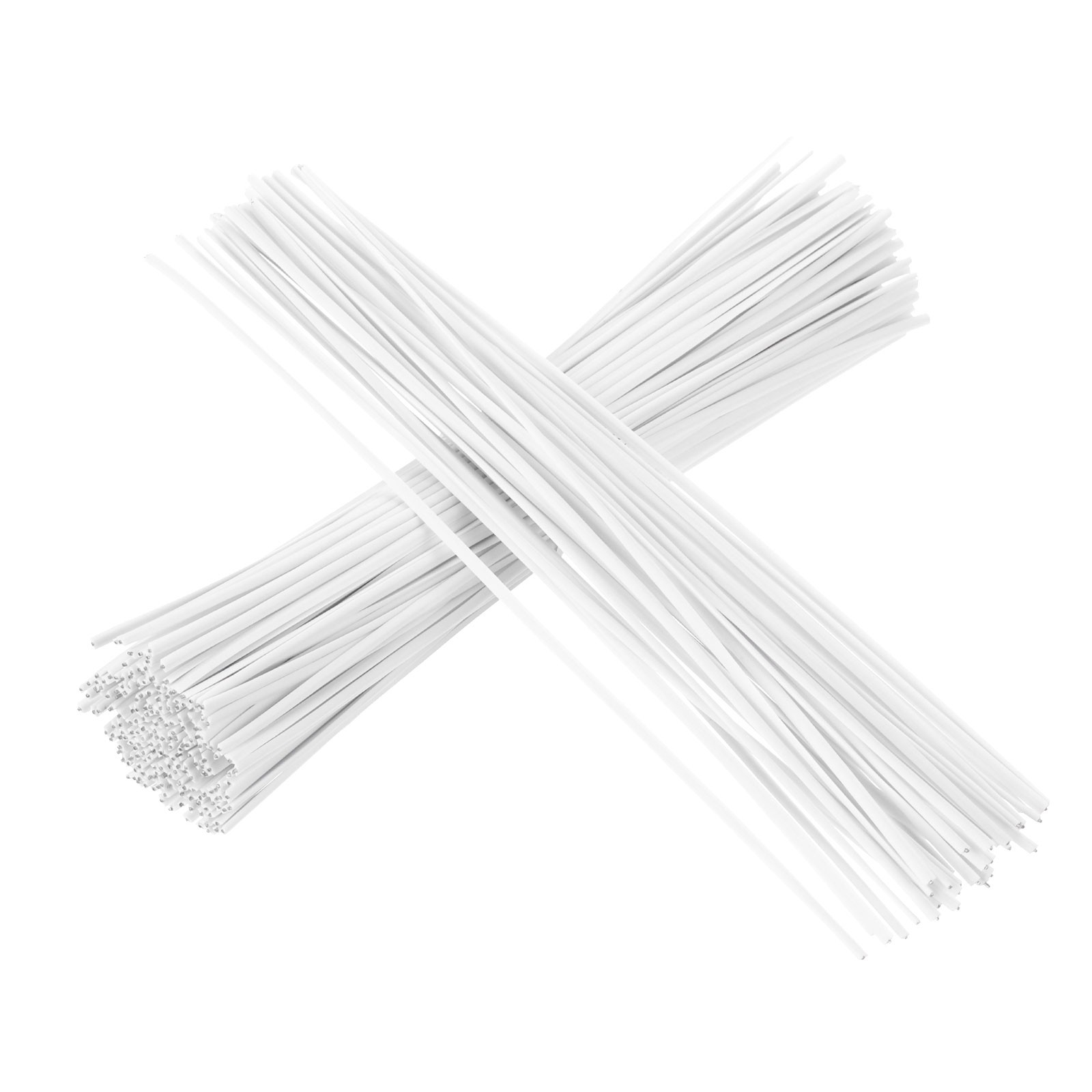 300pcs Twist Ties 6" 0.55 inch Foil Bread Ties Garden Plant Ties, White