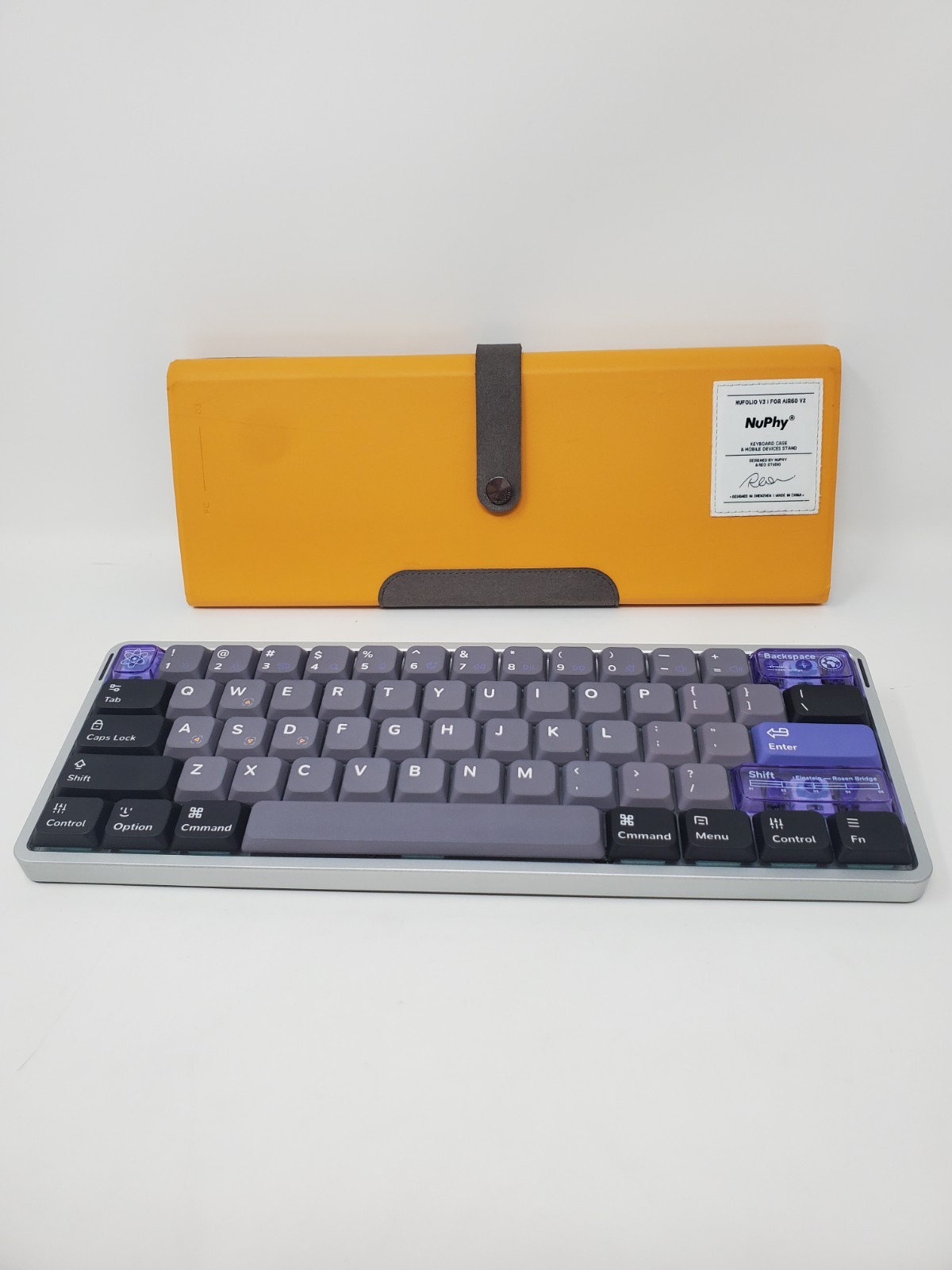 NuPhy Air60 HE Magnetic Gaming Keyboard Low Profile 61 Keys + NuFolio V3 Case
