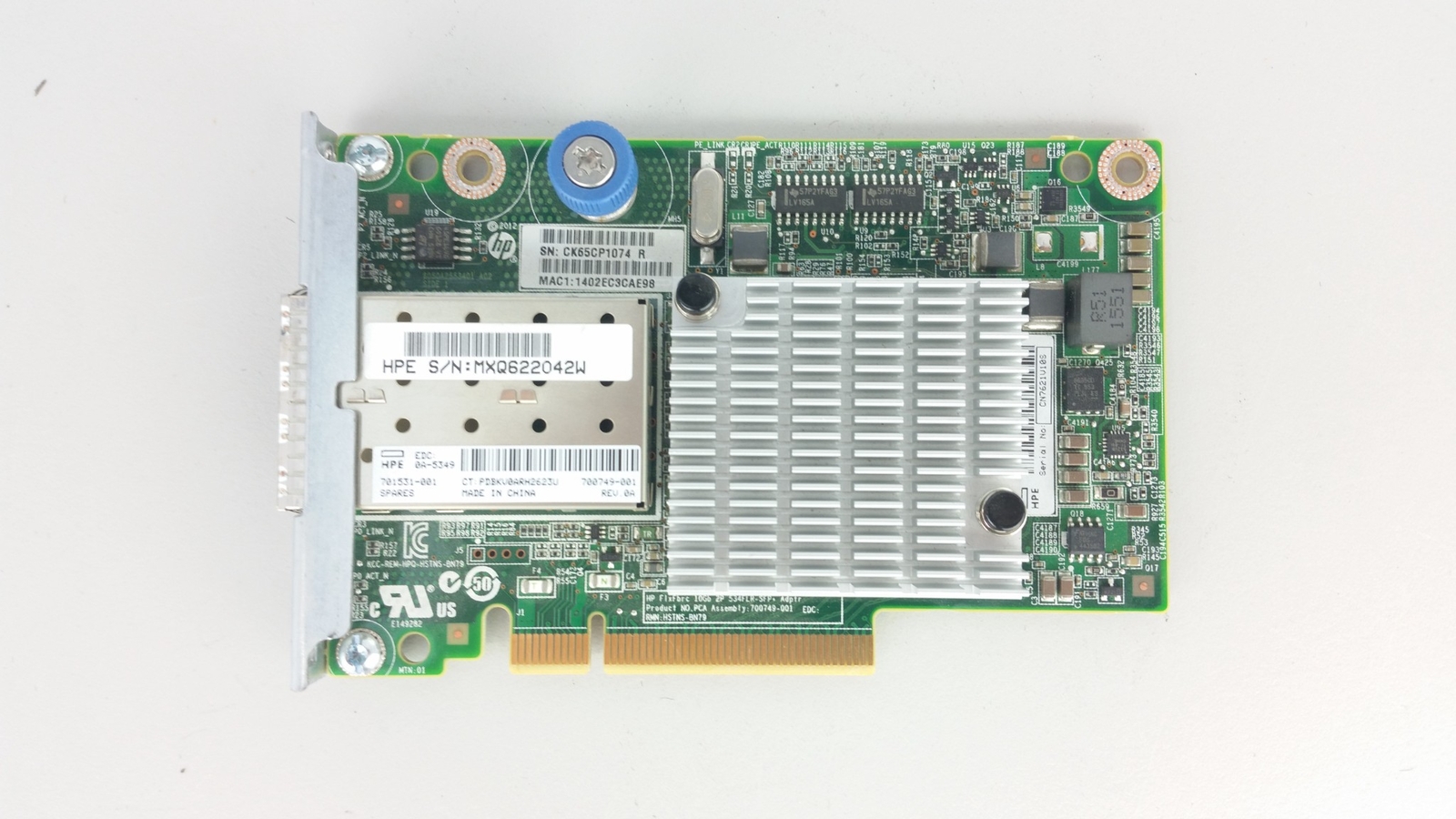 HPE FlexFabric 700749-001 2-Port 10GbE 534FLR-SFP+ Adapter