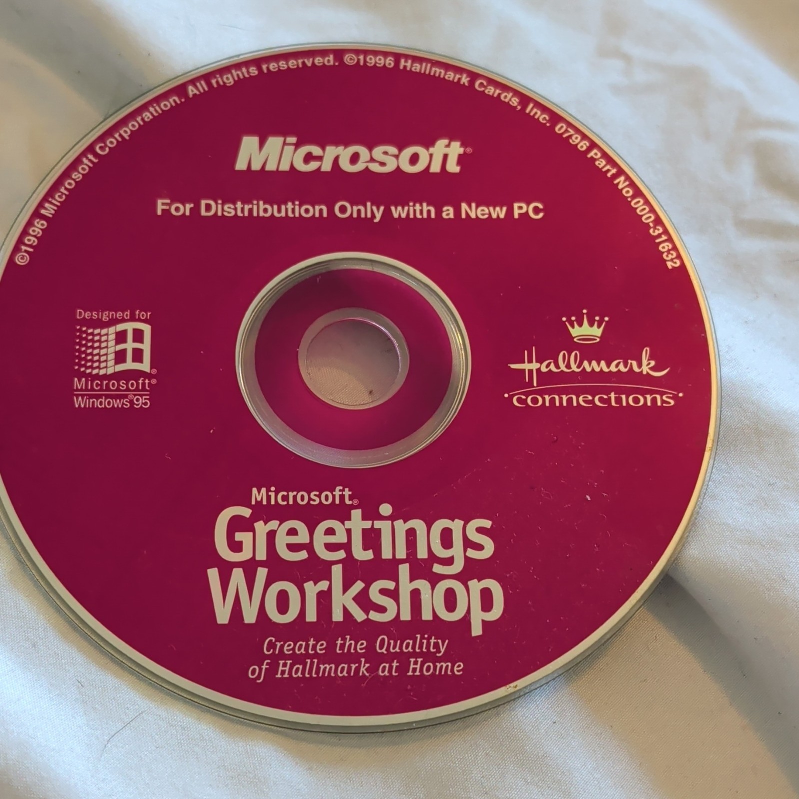 Microsoft Greetings Workshop DTP Software CD-ROM for Windows 95, English