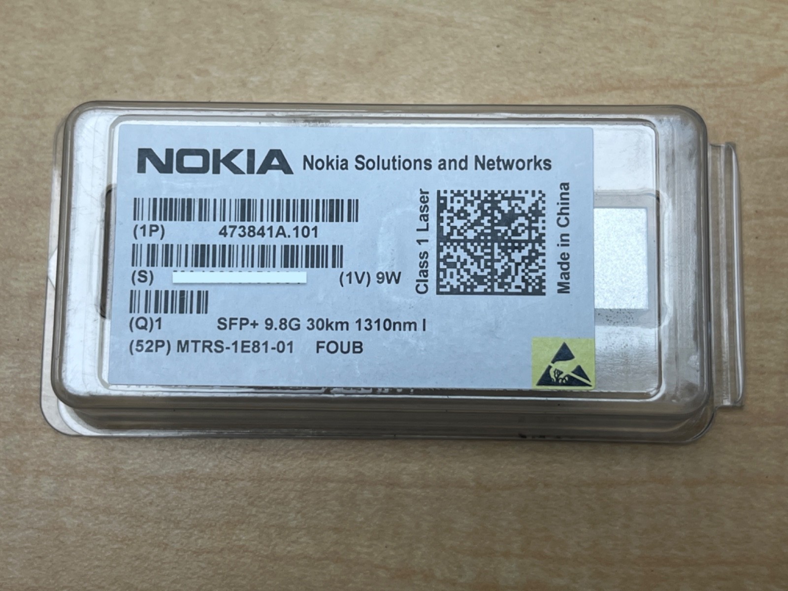 LOT 13 ORIGINAL NOKIA  CLAMSHELL 473841A.101  FOUB SFP+ 9.8G 21DB 1330NM RXTM2