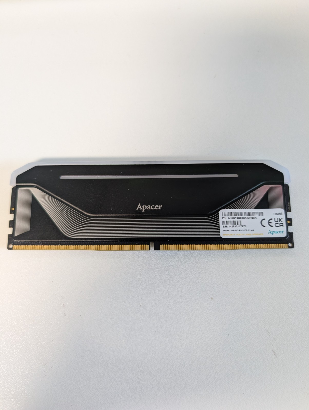Apacer NOX 16GB 1x16GB DDR5 5200 CL40 XMP EXPO Desktop Memory
