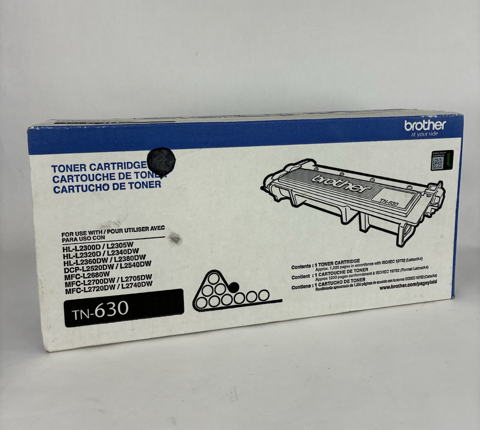 Genuine Brother TN-630 Black Toner Cartridge OEM Authentic Original Sealed Bag
