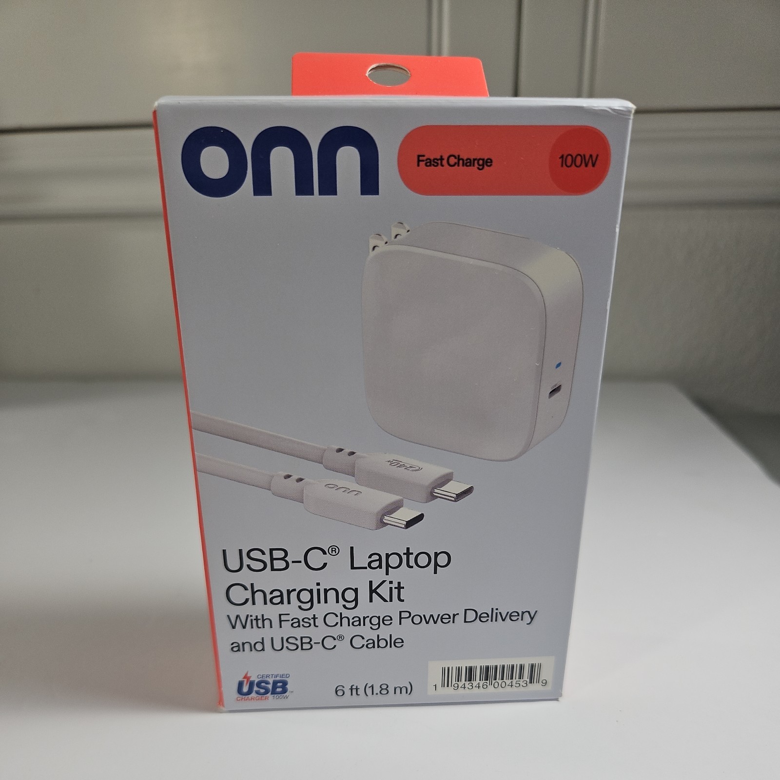 ONN 100W Fast Charge USB-C Laptop Charging Kit With Fast Charge Power Delivery 