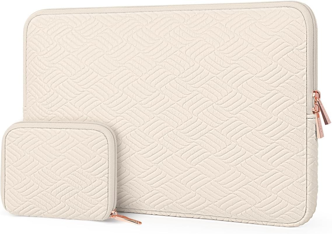 Water-Resistant Leather Laptop Sleeve Case for 13 13.3 14 inch MacBook Air/Pro