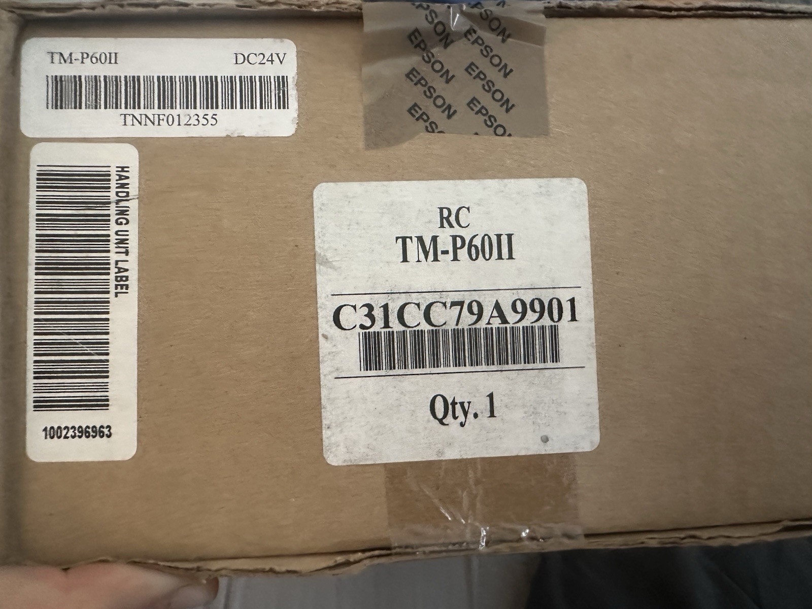 New Epson TM-P60II Bluetooth Mobile Receipt Printer C31CC79A9901 Sealed