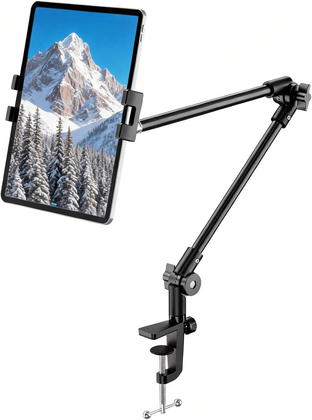 Tablet Stand Holder for iPad Phone Mount 27 Inch Adjustable Long Arm Webcam
